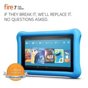 Fire 7 Kids Edition Tablet, 7″ Display, 16 GB, Blue Kid-Proof Case