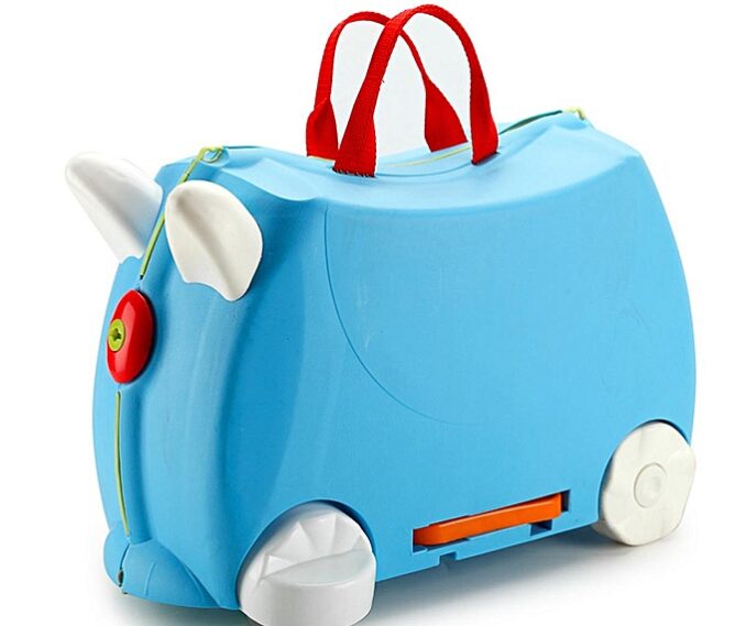 Generic Ride On Suitcase Toy Box Kids Children Travel Luggage 3 Colour Pink Blue