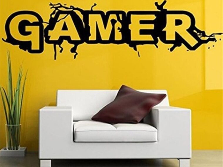 Gamer Console Joystick Wall Sticker Boy Video Game Bedroom Room Decor Decal